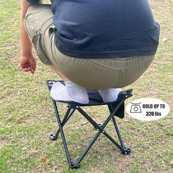 Opliy Camping Stool 2 Pack,13.5 Inch Portable Folding Stool for Outdoor Gardening and Beach Hiking Fishing,Foot Stool with Carry Bag (Black) - Image 6
