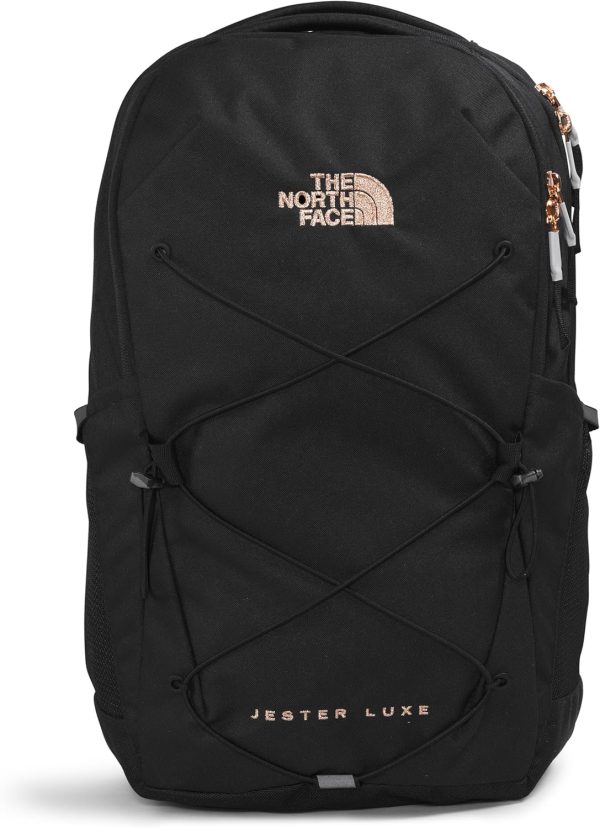 The North Face Women's Every Day Jester Laptop Backpack, TNF Black/Burnt Coral Metallic, One Size