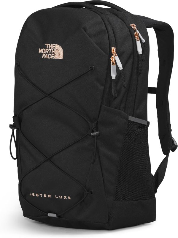 The North Face Women's Every Day Jester Laptop Backpack, TNF Black/Burnt Coral Metallic, One Size - Image 2