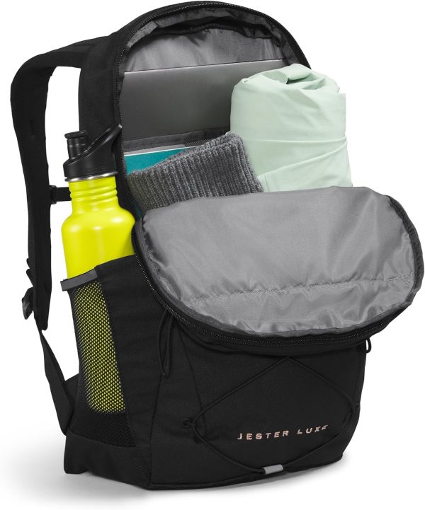 The North Face Women's Every Day Jester Laptop Backpack, TNF Black/Burnt Coral Metallic, One Size - Image 5