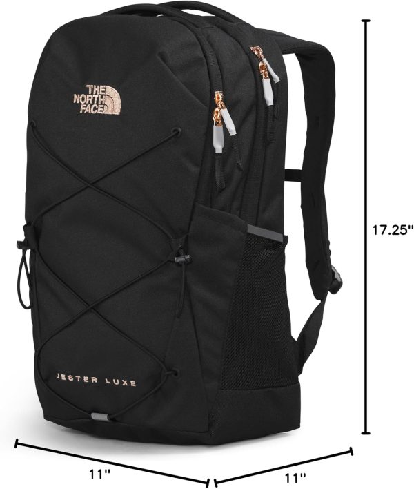 The North Face Women's Every Day Jester Laptop Backpack, TNF Black/Burnt Coral Metallic, One Size - Image 6